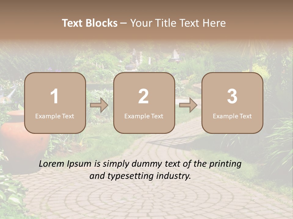 Natural Gardener Walk PowerPoint Template