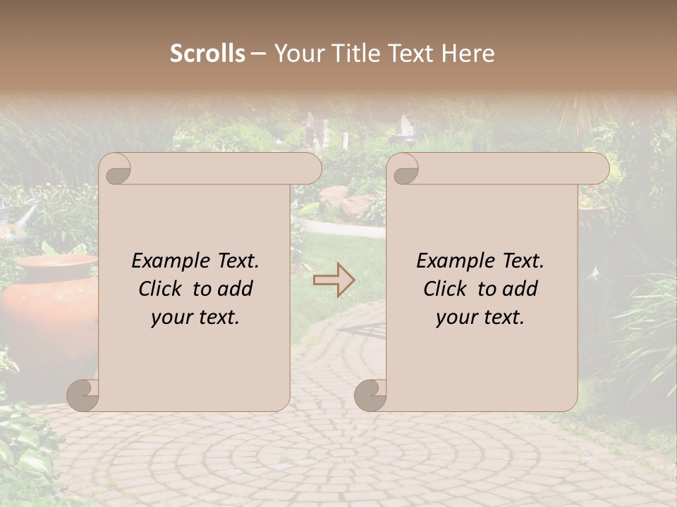 Natural Gardener Walk PowerPoint Template