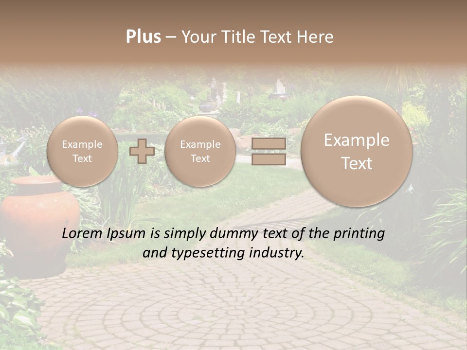 Natural Gardener Walk PowerPoint Template