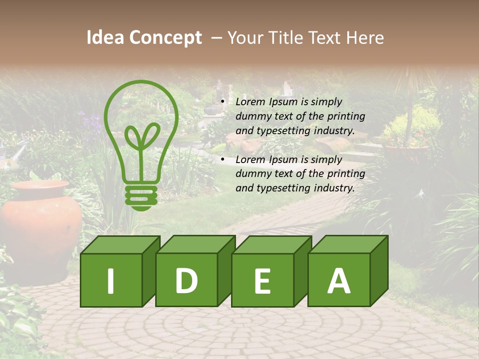 Natural Gardener Walk PowerPoint Template