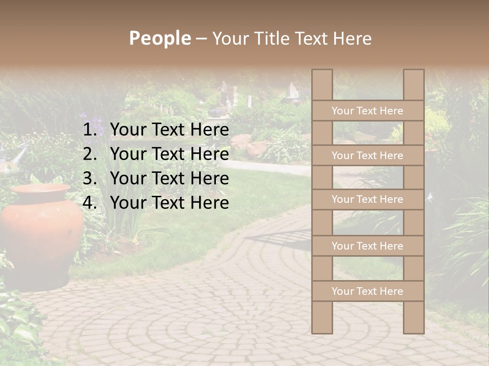 Natural Gardener Walk PowerPoint Template