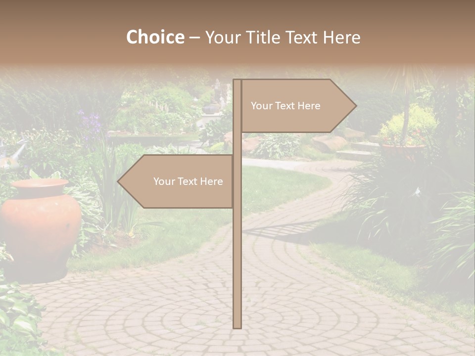 Natural Gardener Walk PowerPoint Template