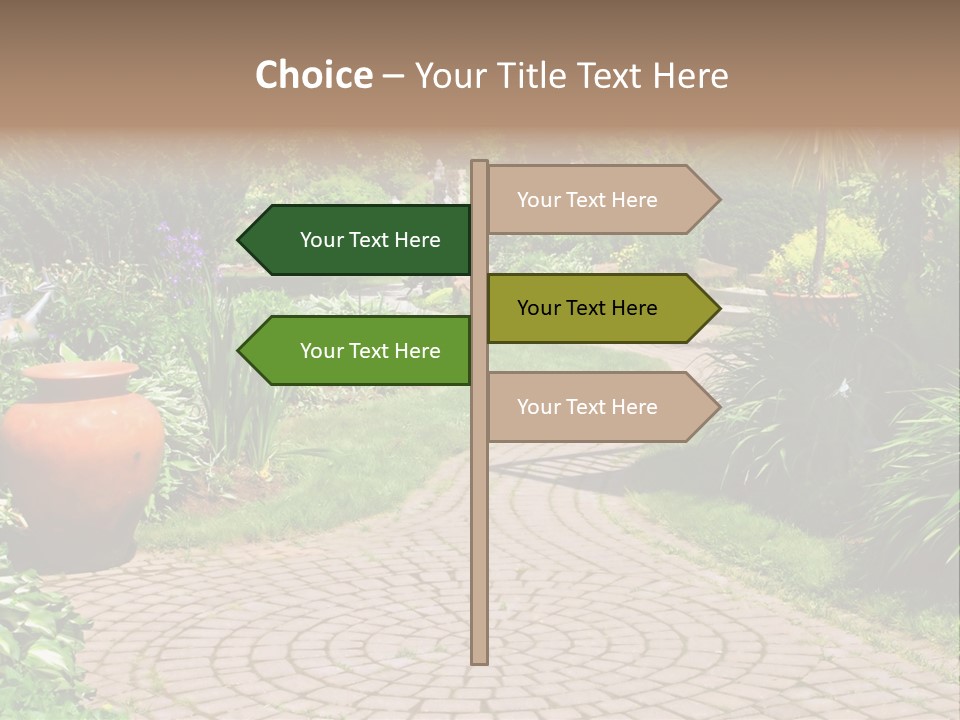 Natural Gardener Walk PowerPoint Template