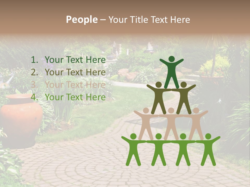 Natural Gardener Walk PowerPoint Template