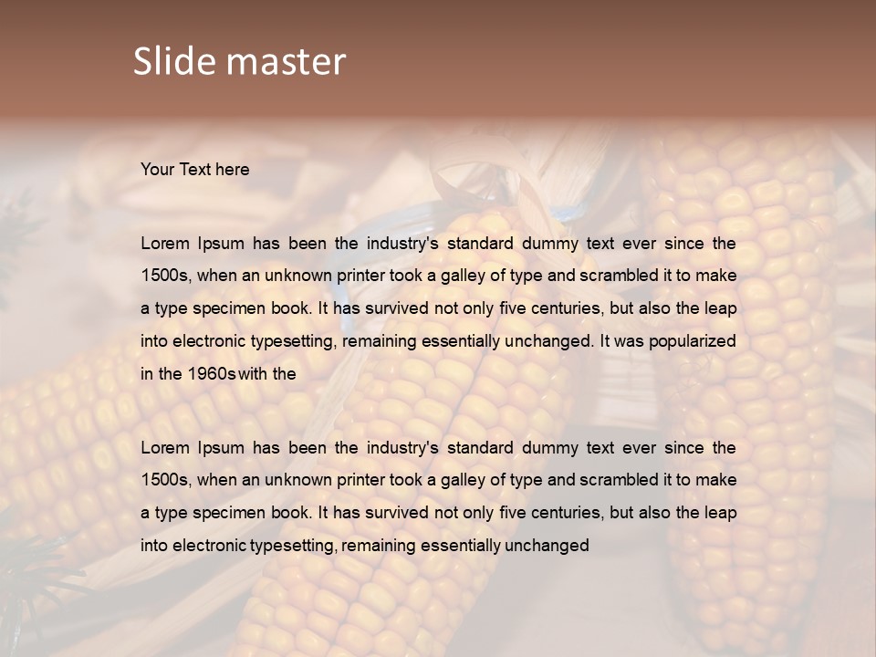 Cocktail Cob Maize PowerPoint Template