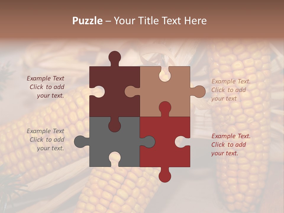 Cocktail Cob Maize PowerPoint Template