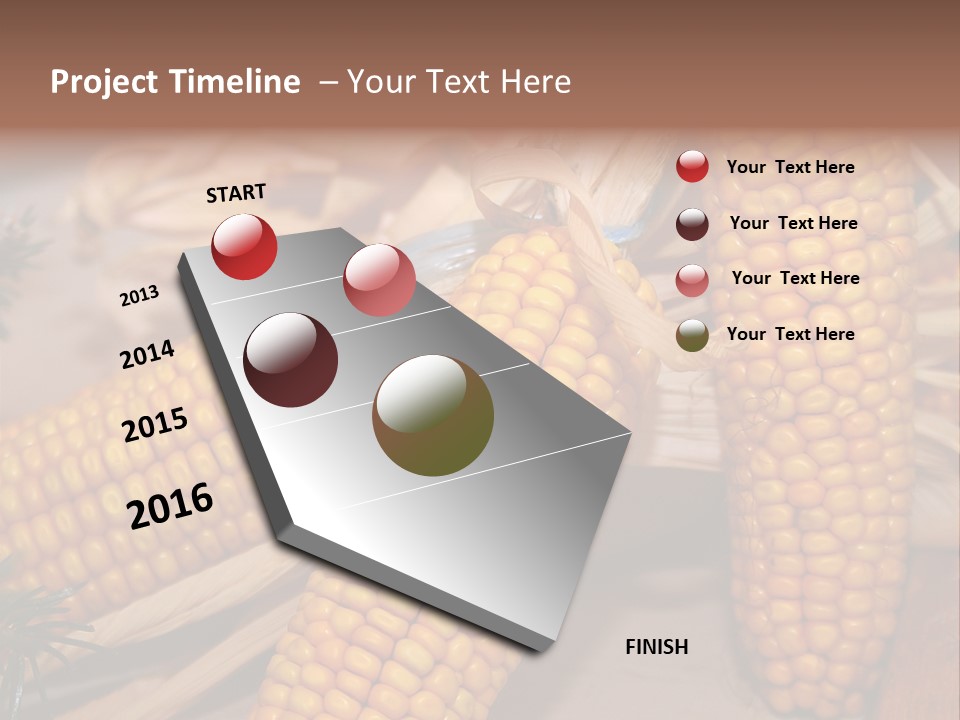 Cocktail Cob Maize PowerPoint Template