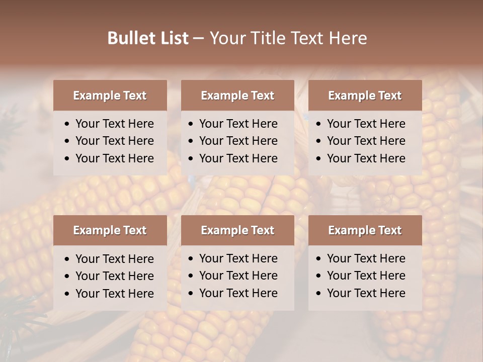 Cocktail Cob Maize PowerPoint Template