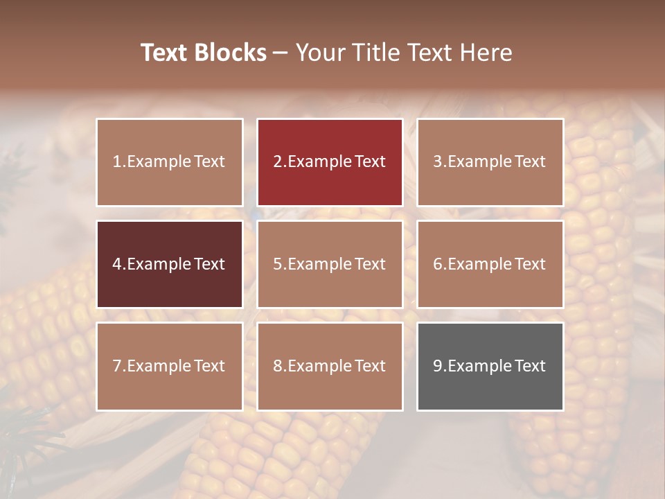 Cocktail Cob Maize PowerPoint Template