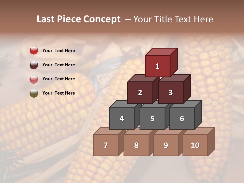 Cocktail Cob Maize PowerPoint Template