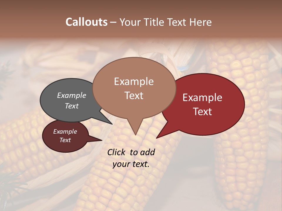 Cocktail Cob Maize PowerPoint Template