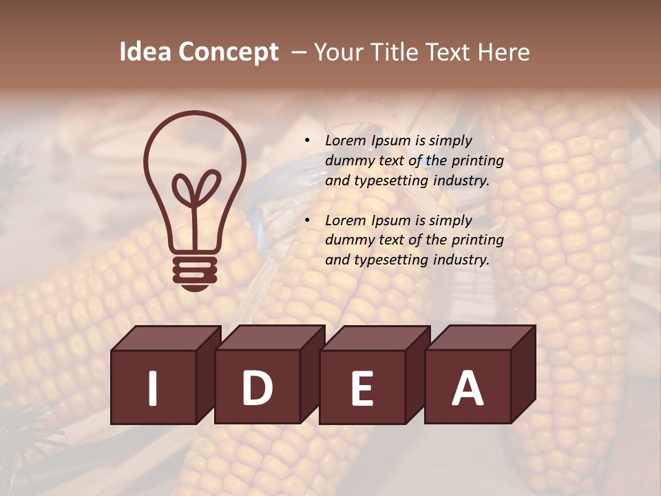 Cocktail Cob Maize PowerPoint Template