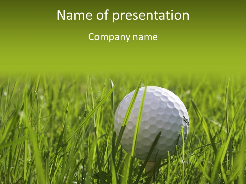 Object Activity Golf PowerPoint Template