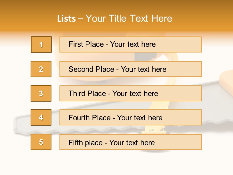 Saw Repair White PowerPoint Template