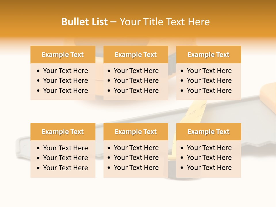 Saw Repair White PowerPoint Template