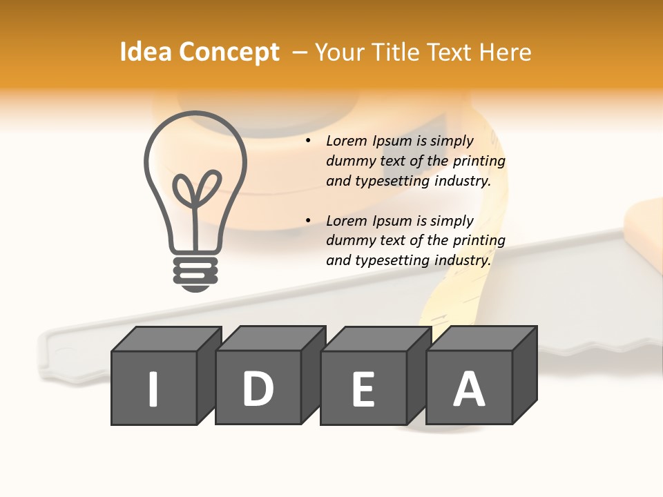 Saw Repair White PowerPoint Template