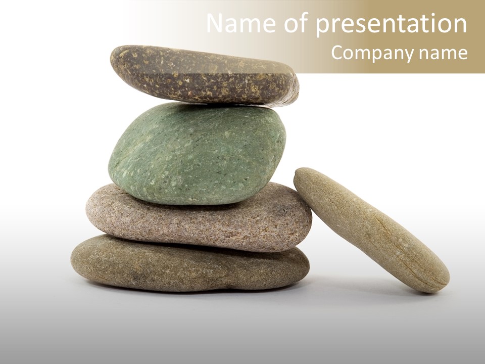 Zen Isolated Pile PowerPoint Template