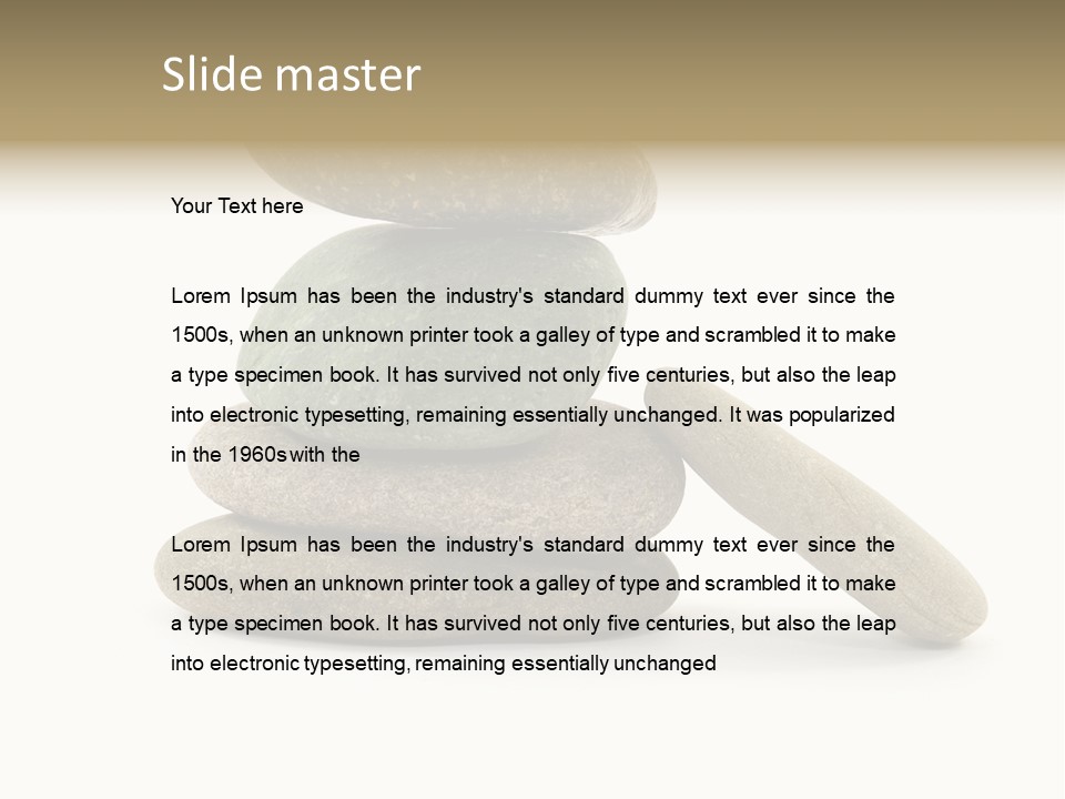 Zen Isolated Pile PowerPoint Template