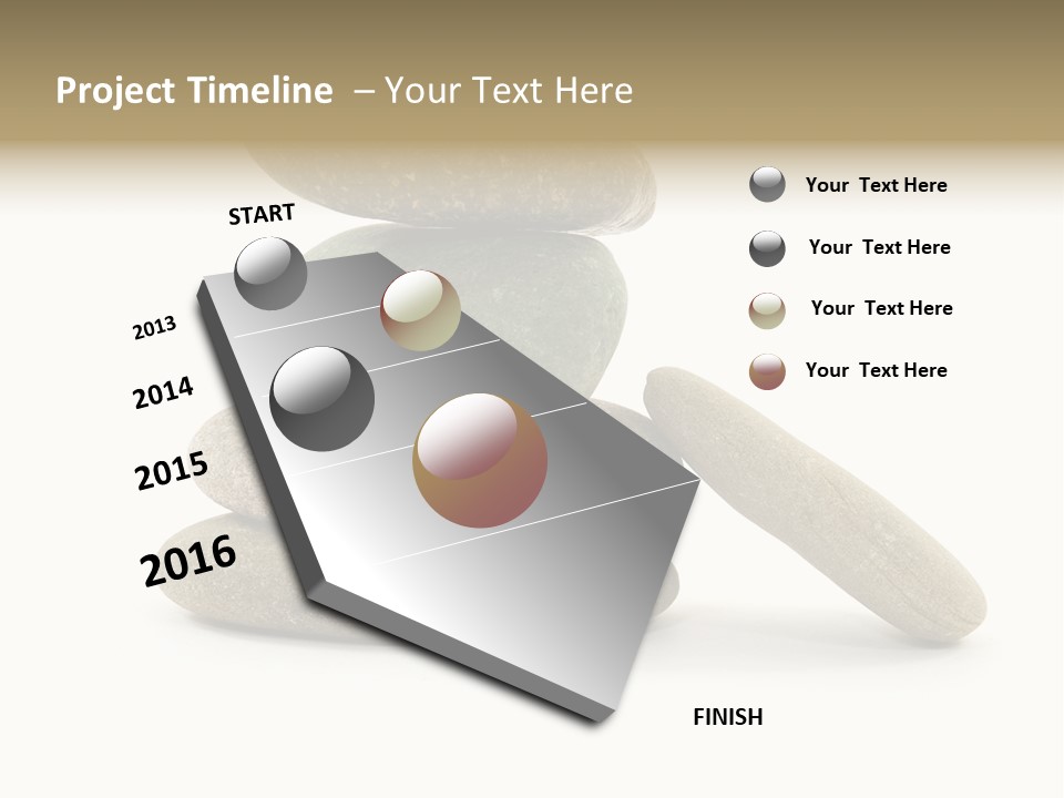 Zen Isolated Pile PowerPoint Template