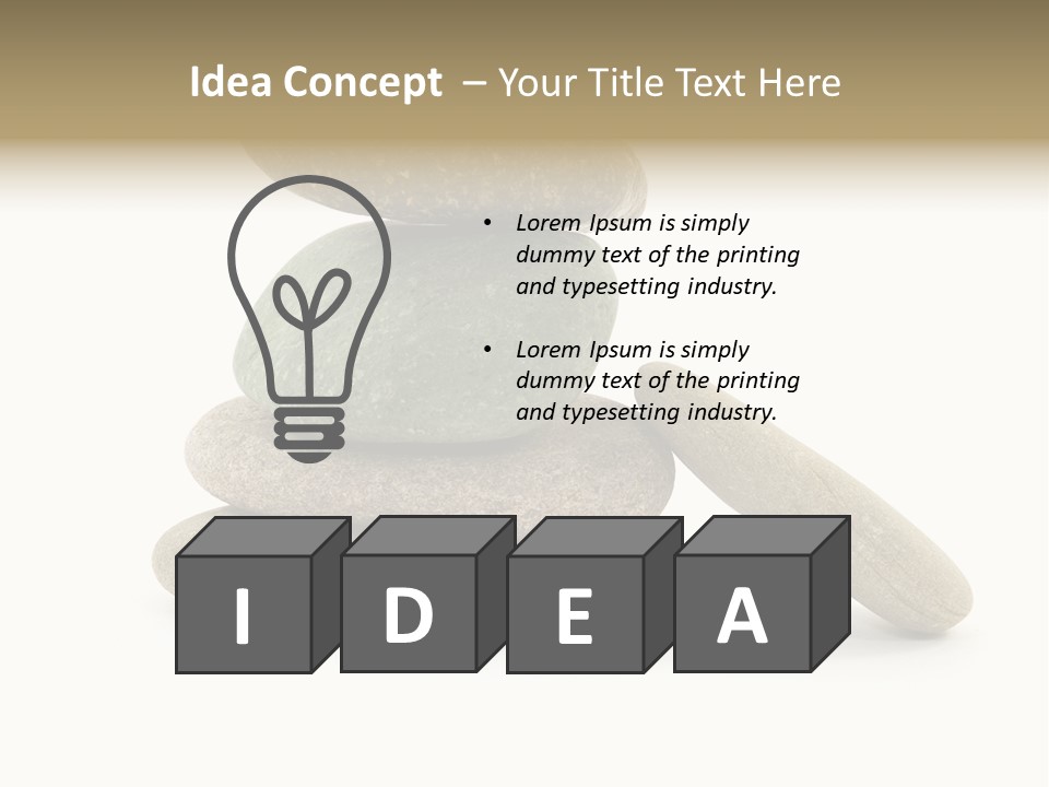 Zen Isolated Pile PowerPoint Template