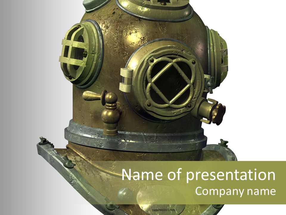 Dive Helmet Ocean PowerPoint Template