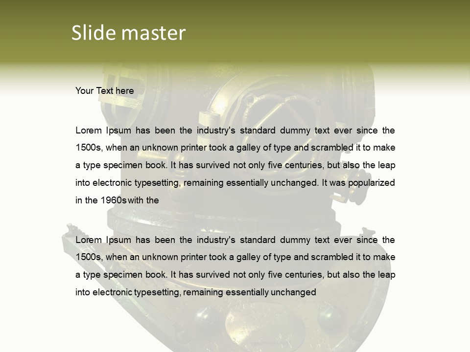 Dive Helmet Ocean PowerPoint Template