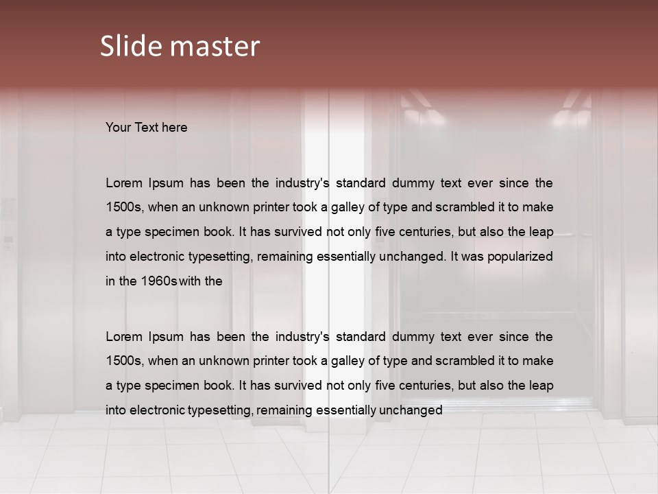 Elevator Entrance Wall PowerPoint Template
