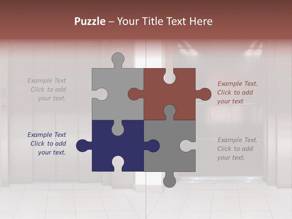 Elevator Entrance Wall PowerPoint Template