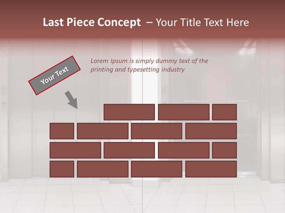 Elevator Entrance Wall PowerPoint Template