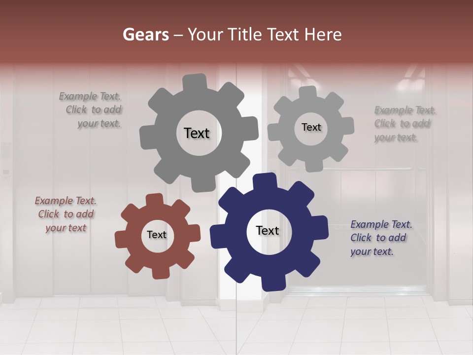 Elevator Entrance Wall PowerPoint Template