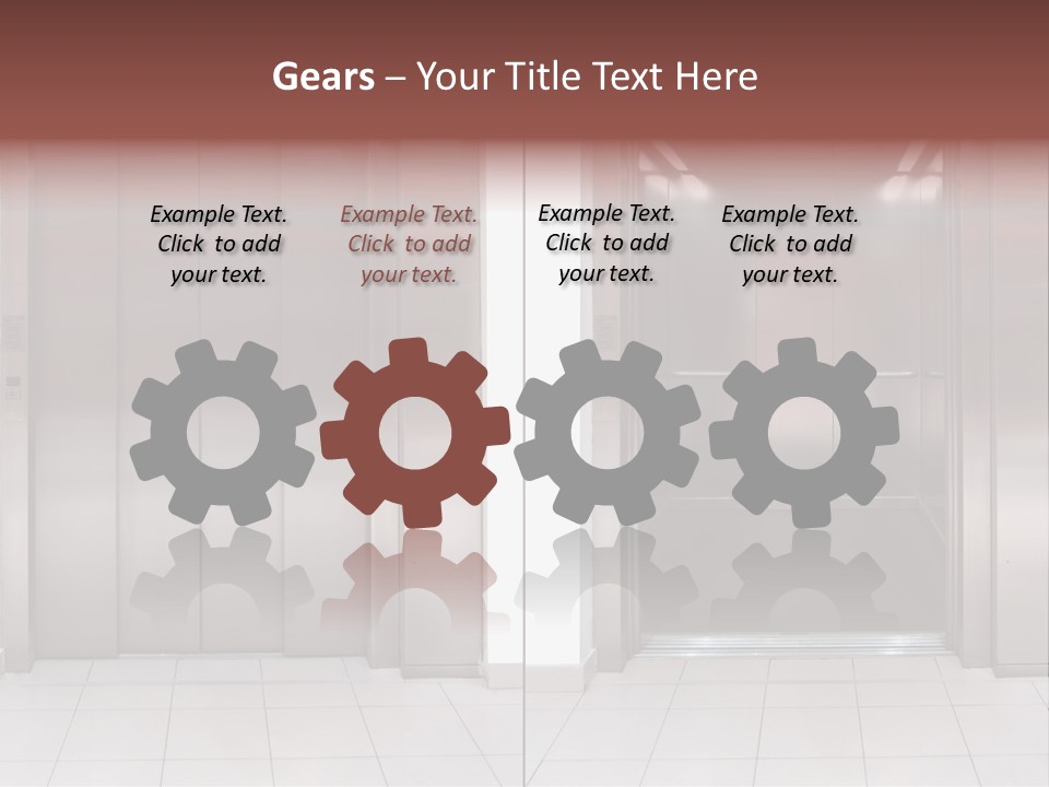 Elevator Entrance Wall PowerPoint Template