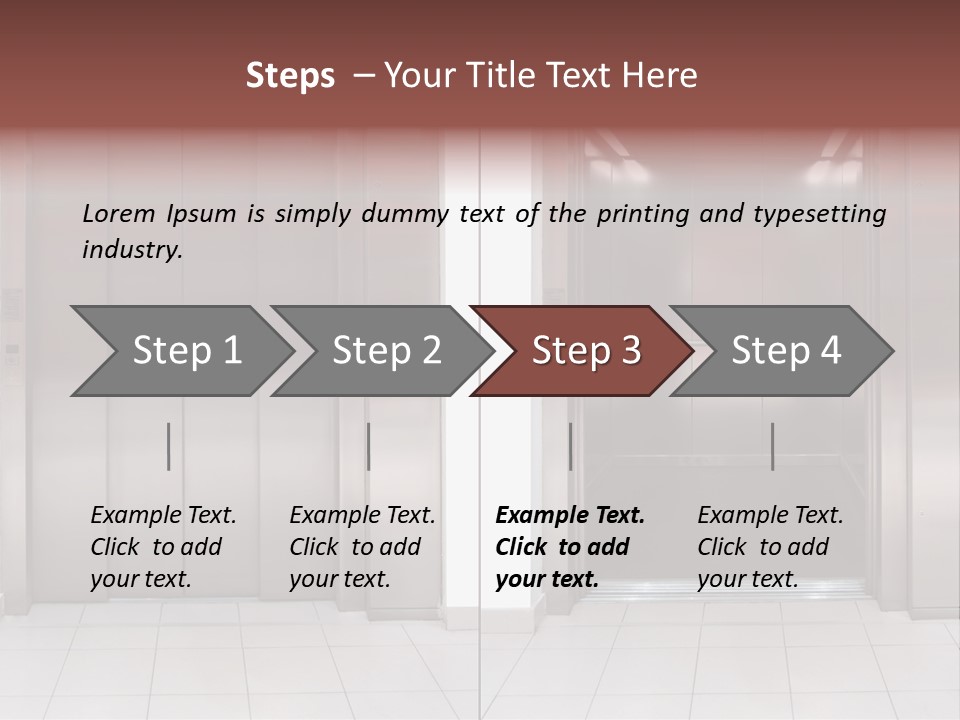 Elevator Entrance Wall PowerPoint Template