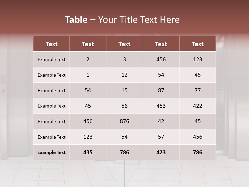 Elevator Entrance Wall PowerPoint Template