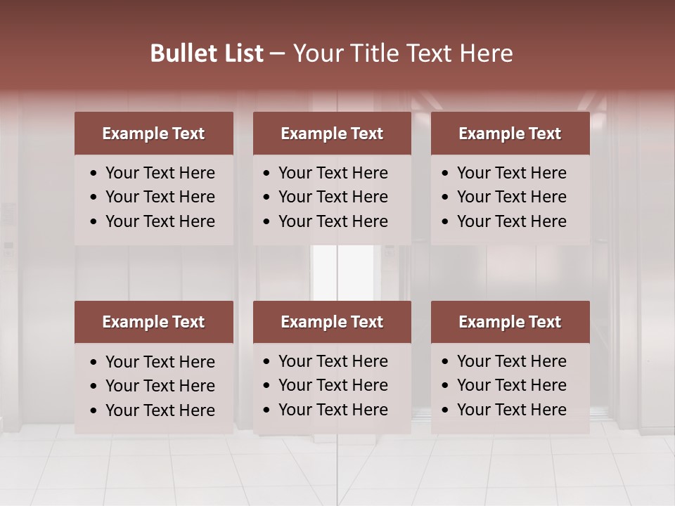Elevator Entrance Wall PowerPoint Template