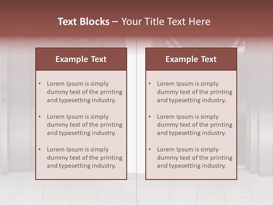 Elevator Entrance Wall PowerPoint Template