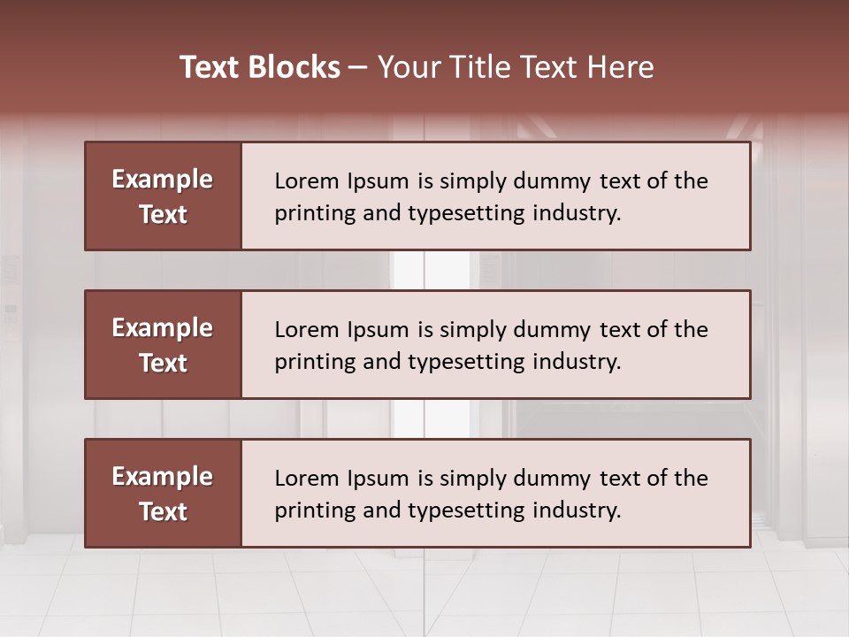 Elevator Entrance Wall PowerPoint Template