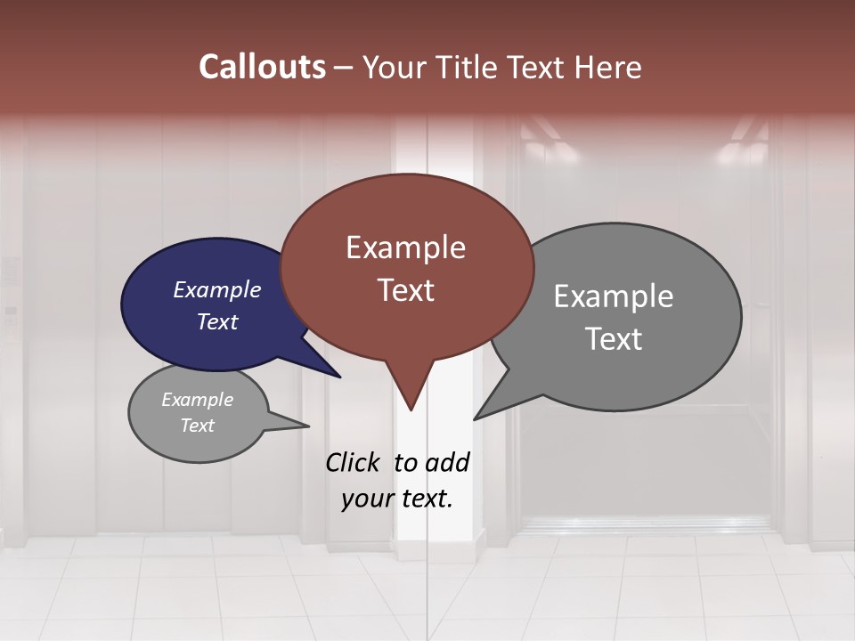 Elevator Entrance Wall PowerPoint Template
