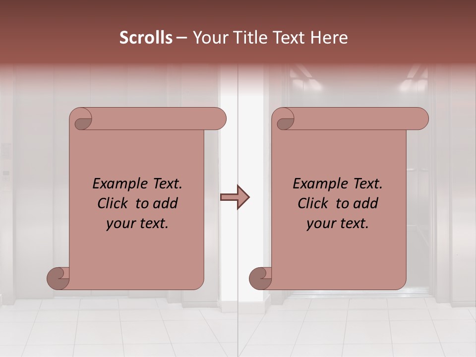 Elevator Entrance Wall PowerPoint Template