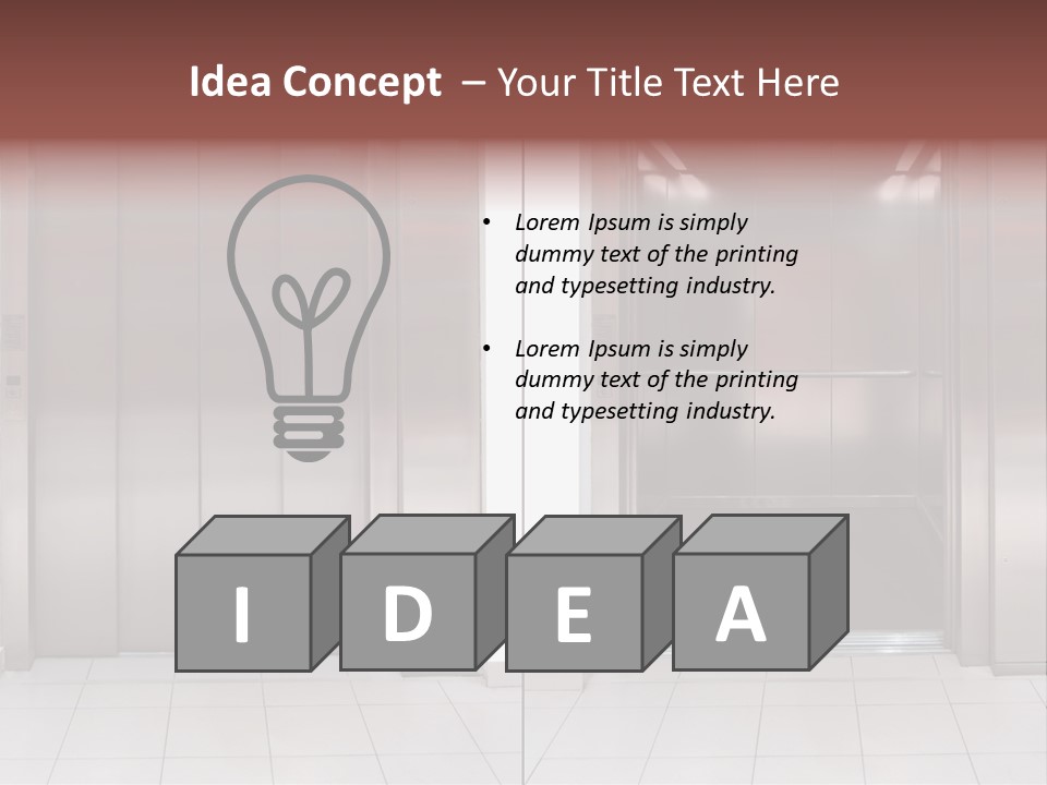 Elevator Entrance Wall PowerPoint Template