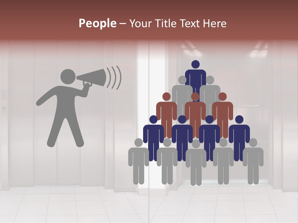 Elevator Entrance Wall PowerPoint Template