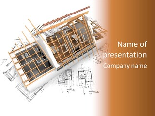 Pencil Building Framework PowerPoint Template