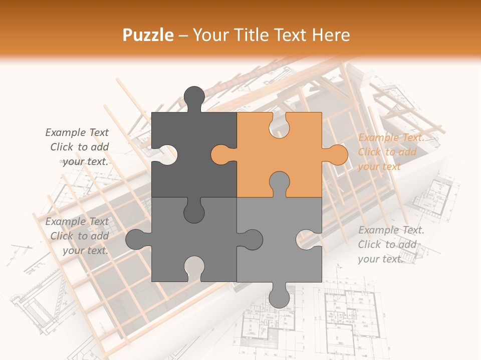 Pencil Building Framework PowerPoint Template