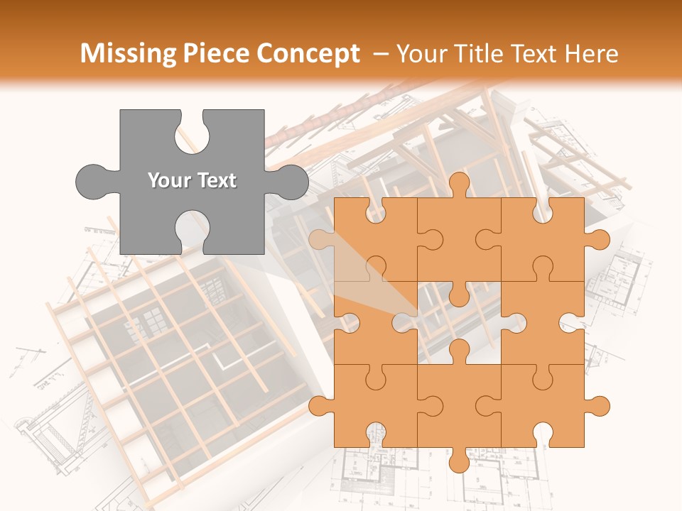 Pencil Building Framework PowerPoint Template