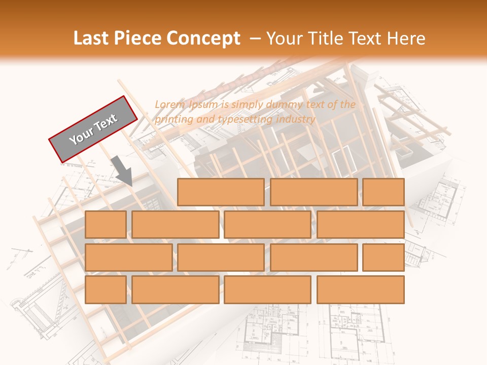 Pencil Building Framework PowerPoint Template