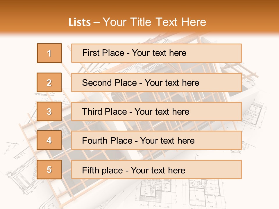 Pencil Building Framework PowerPoint Template