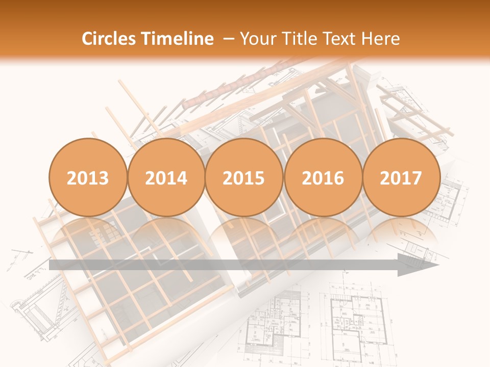 Pencil Building Framework PowerPoint Template