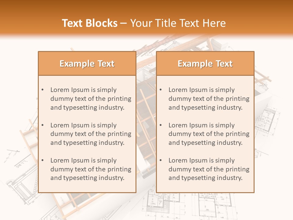 Pencil Building Framework PowerPoint Template