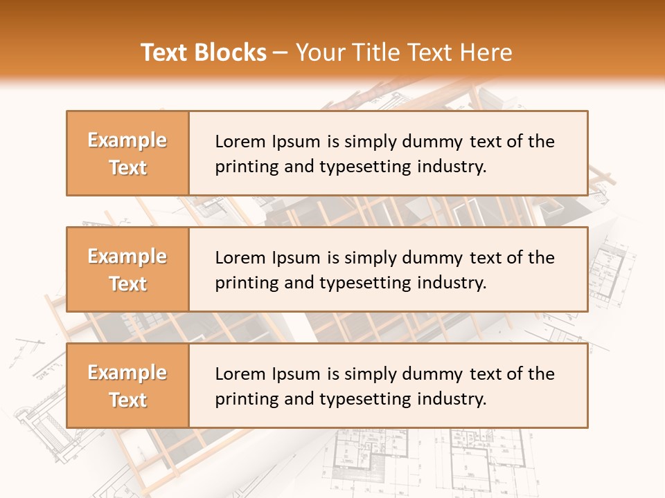 Pencil Building Framework PowerPoint Template