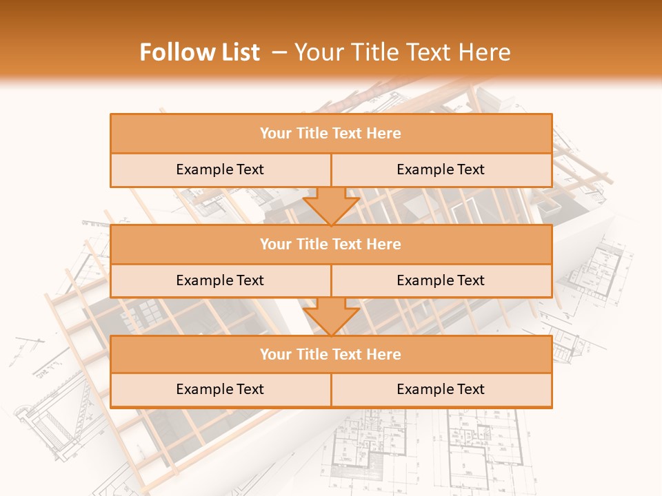 Pencil Building Framework PowerPoint Template