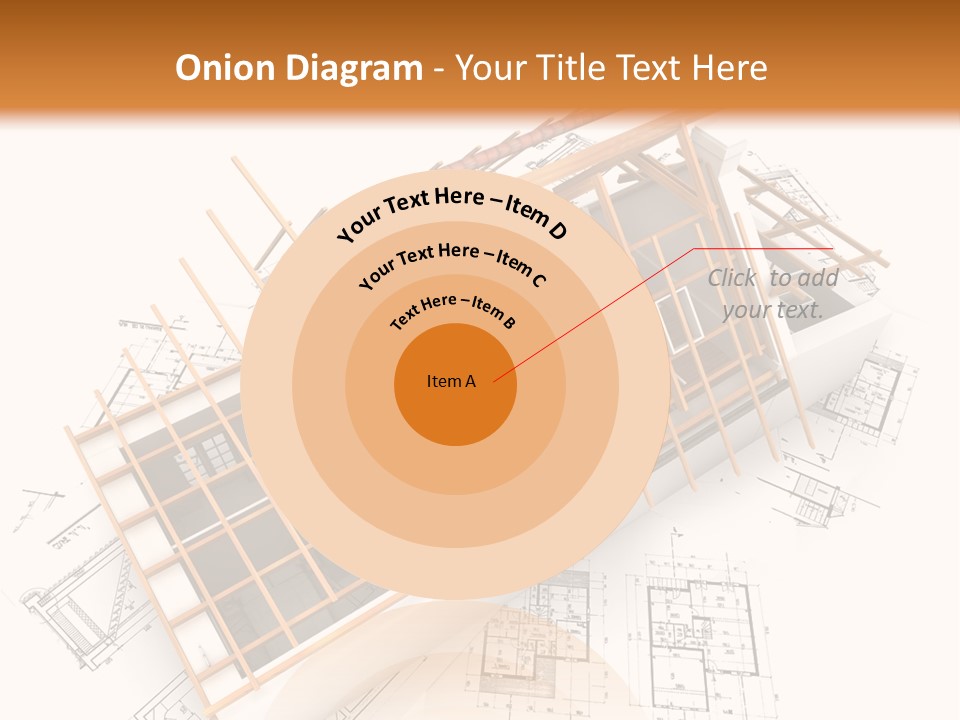Pencil Building Framework PowerPoint Template